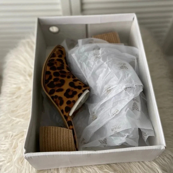 Leopard high heel mules size 6 - Picture 3 of 4